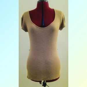 Derek Heart cap sleeve knit top